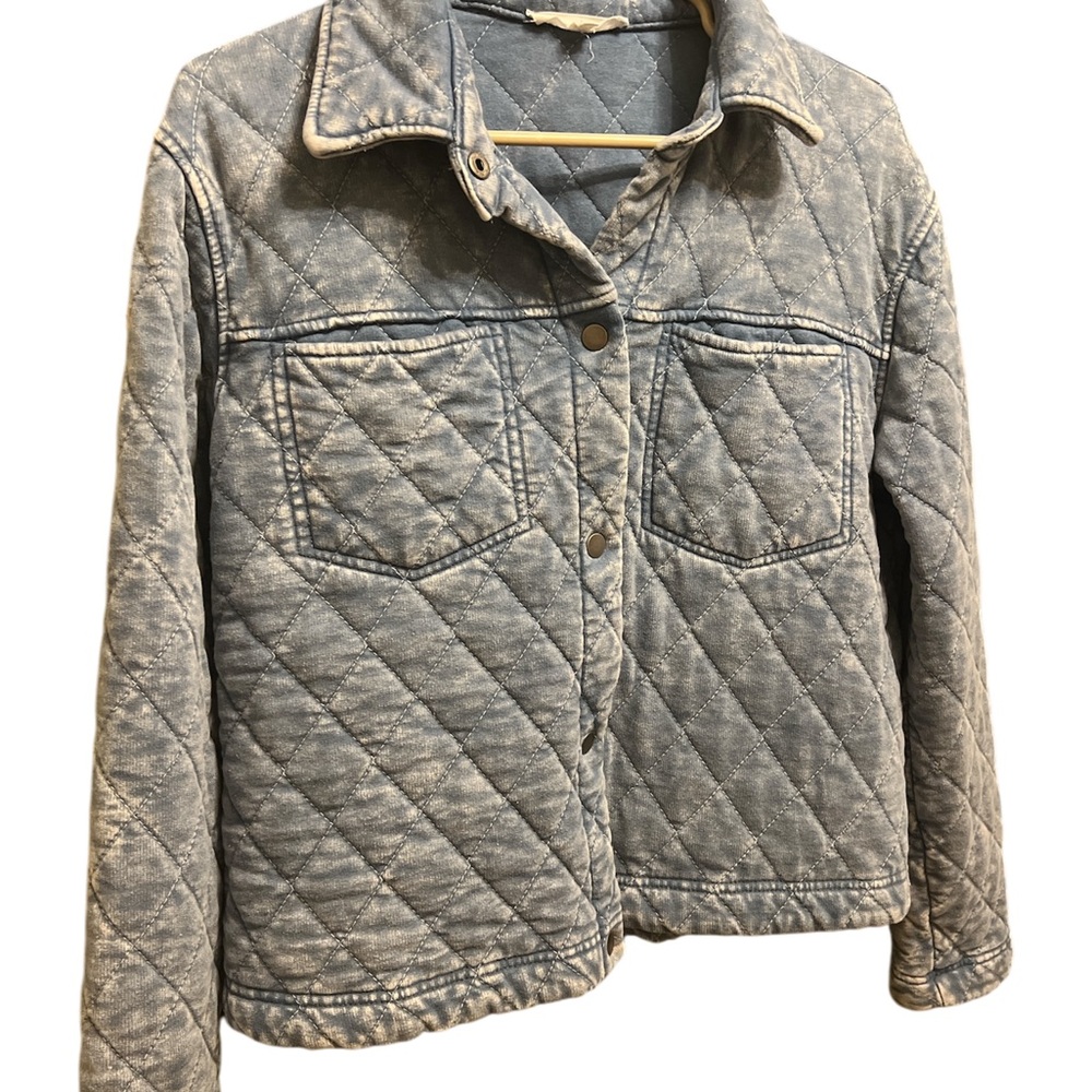 SOLD Jane +Delancey Quilted Blue Jacket (M)